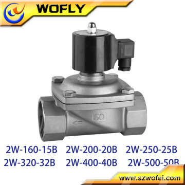 2w250-25B нержавеющая сталь 1 дюйм 12v / 24v / 110v / 220v / 230v водяной соленоидный клапан